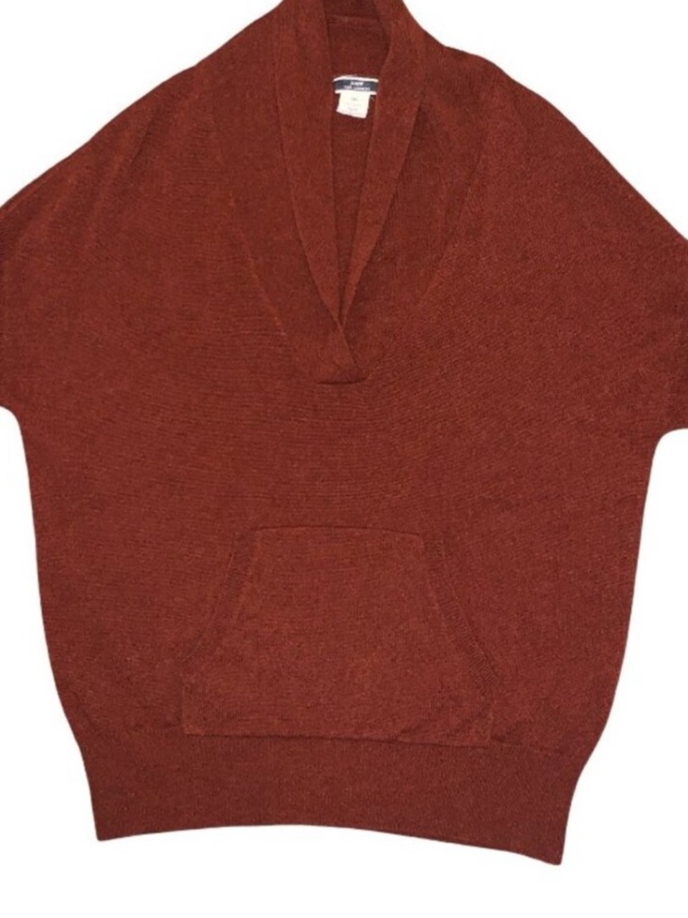 J. Crew 100% Cashmere Cowl Neck  Short Sleeve Sweater With Kangaroo Pocket XXS